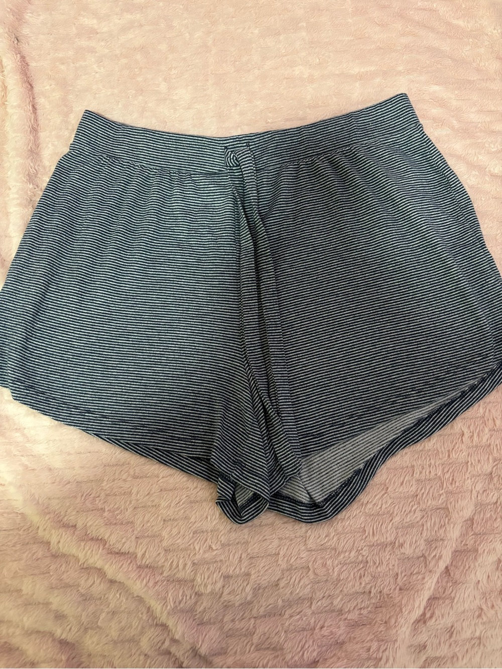 Soft Striped Women's Sleep Shorts - Navy
